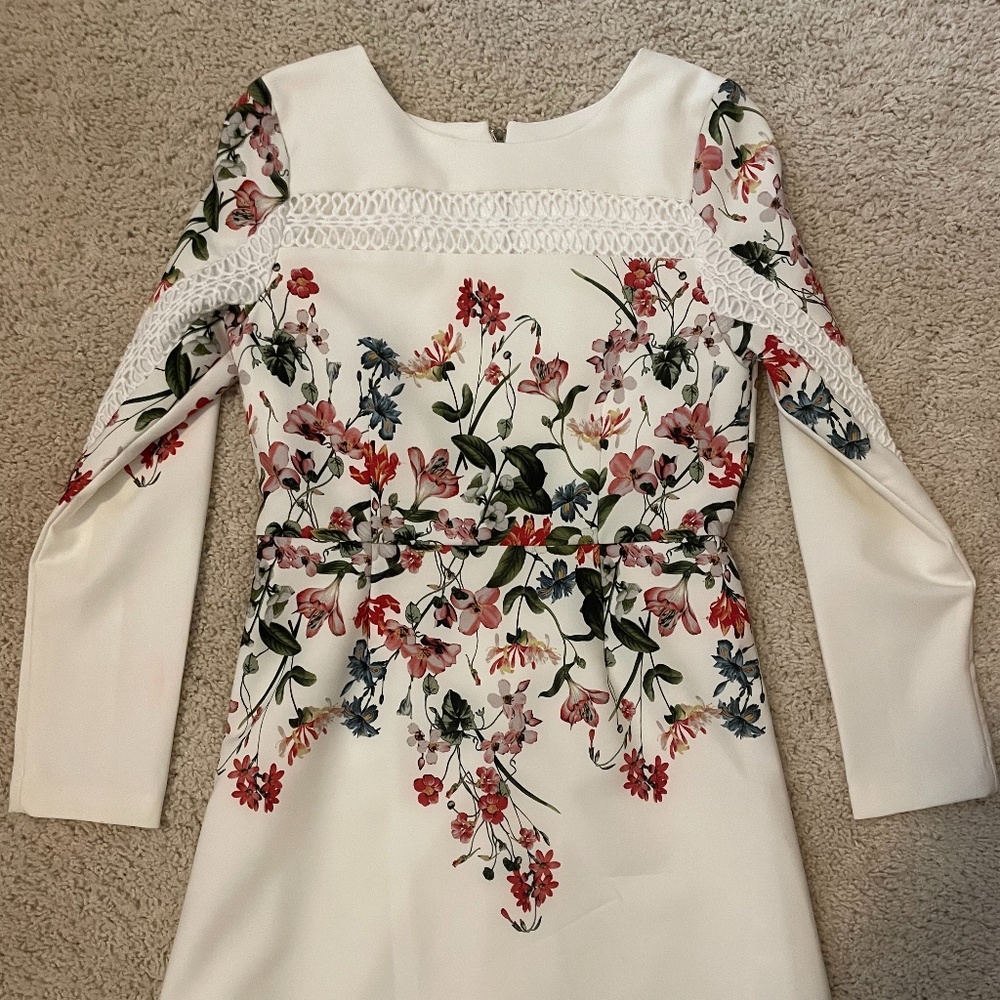 white floral dress